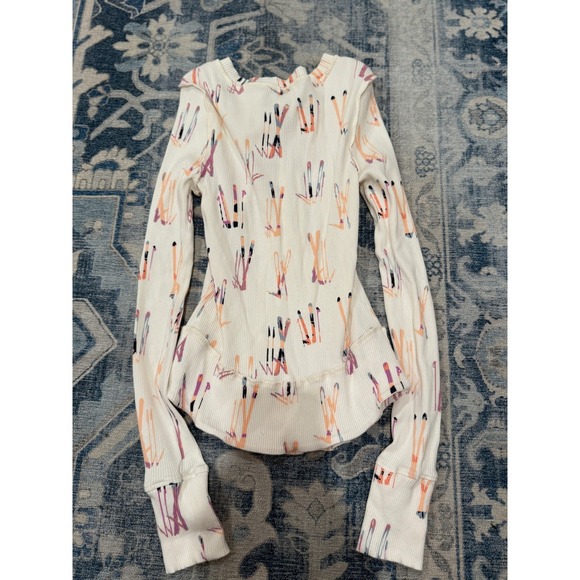Free People Movement Women's Rally Printed Layer in Skis Ivory Combo - Picture 3 of 3